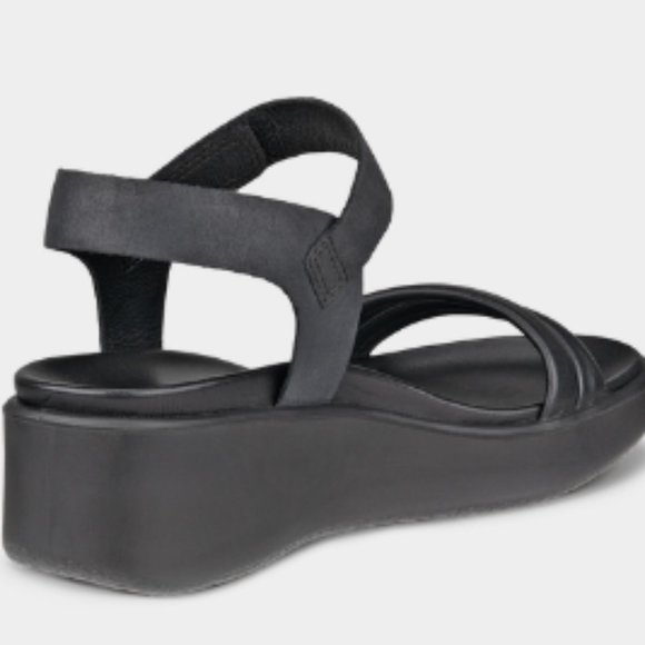 ECCO WOMEN'S FLOWT WEDGE LX SANDAL - Black - Picture 3 of 9